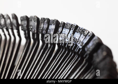 Lettres de la vieille machine à écrire Banque D'Images