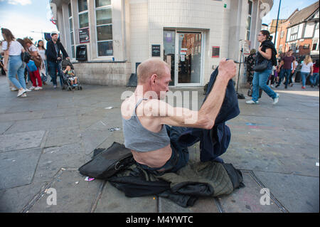 Londres, Royaume-Uni. Sans-abri, Camden Town. Banque D'Images