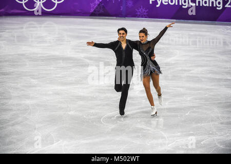 19 février 2018 : Alisa Agafonova et Ucar Alper de Â la Turquie en danse libre concurrence à Gangneung Ice Arena , Gangneung, Corée du Sud. Ulrik Pedersen/CSM Banque D'Images