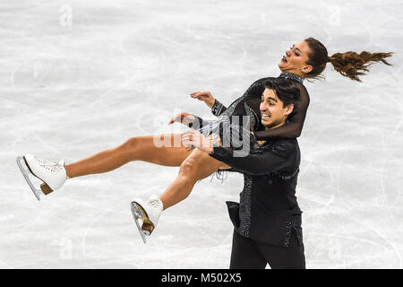 19 février 2018 : Alisa Agafonova et Ucar Alper de Â la Turquie en danse libre concurrence à Gangneung Ice Arena , Gangneung, Corée du Sud. Ulrik Pedersen/CSM Banque D'Images