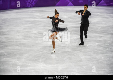 19 février 2018 : Alisa Agafonova et Ucar Alper de Â la Turquie en danse libre concurrence à Gangneung Ice Arena , Gangneung, Corée du Sud. Ulrik Pedersen/CSM Banque D'Images