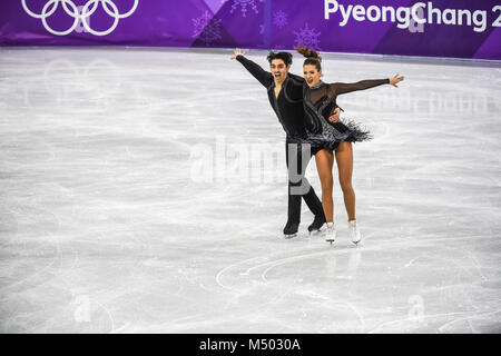 19 février 2018 : Alisa Agafonova et Ucar Alper de Â la Turquie en danse libre concurrence à Gangneung Ice Arena , Gangneung, Corée du Sud. Ulrik Pedersen/CSM Banque D'Images