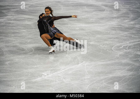 19 février 2018 : Alisa Agafonova et Ucar Alper de Â la Turquie en danse libre concurrence à Gangneung Ice Arena, Gangneung, Corée du Sud. Ulrik Pedersen/CSM Banque D'Images