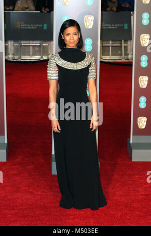 Londres, Royaume-Uni. Feb 18, 2018. Gugu Mbatha Raw, EE British Academy Film Awards (BAFTAs) - Royal Albert Hall, Londres, Royaume-Uni 18 février 2018, photo de Richard Goldschmidt : Riche de crédit Gold/Alamy Live News Banque D'Images