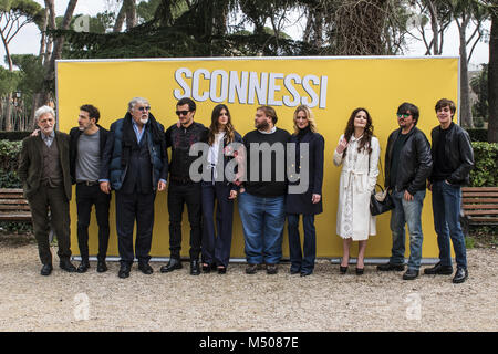 Rome, Italie. Feb 19, 2018. del Cinema à Roma - Photocall film Sconnessi avec Cast de 'Sconnessi' Credit : Riccardo Piccioli/Alamy Live News Banque D'Images