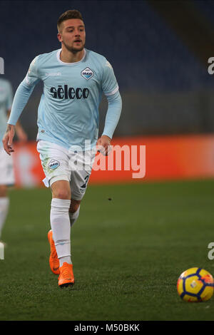 Rome, Italie. Feb 19, 2018. 19.02.2018. Stadio Olimpico, Rome, Italie. Serie A. SS Lazio contre l'Hellas Vérone. en action pendant le match Lazio vs Vérone au Stadio Olimpico à Rome. Agence Photo crédit : indépendante/Alamy Live News Banque D'Images