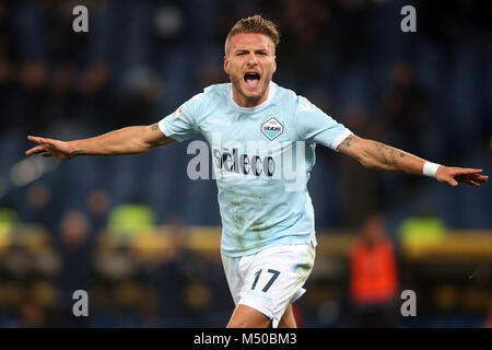 Rome, Italie. Feb 19, 2018. 19.02.2018. Stadio Olimpico, Rome, Italie. Serie A. SS Lazio contre l'Hellas Vérone. en action pendant le match Lazio vs Vérone au Stadio Olimpico à Rome. Agence Photo crédit : indépendante/Alamy Live News Banque D'Images