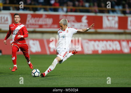 Yosuke Ideguchi (Leonesa), FEBURUARY 18, 2018 Football/soccer - espagnol : "La Liga 123' match entre la y Deportiva Leonesa 2-3 Rayo Vallecano à l'Estadio Municipal Reino de León en Leon, Espagne. Credit : Mutsu Kawamori/AFLO/Alamy Live News Banque D'Images