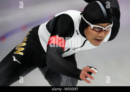 Gangneung, Corée du Sud. Feb 19, 2018. Joji Kato (JPN) Patinage de vitesse : men's 500m à Gangneung, au cours de l'Ovale PyeongChang 2018 Jeux Olympiques d'hiver à Gangneung, Corée du Sud . Credit : Koji Aoki/AFLO SPORT/Alamy Live News Banque D'Images