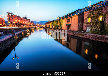 Du canal d'Otaru à Hokkaido Banque D'Images