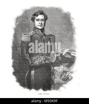 Le Maréchal FitzRoy Somerset, 1er baron Raglan, 1854, commandant des troupes britanniques envoyés à la Crimée en 1854 Banque D'Images
