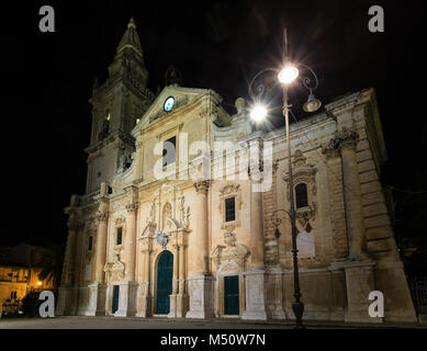 Nuit sur la ville de Raguse, Sicile, Italie Banque D'Images