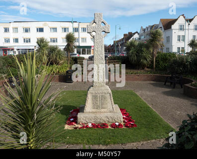 Mémorial de la guerre civile dans la région de Marine Parade est, Lee-sur-le-Solent, Hampshire, Angleterre , Royaume-Uni Banque D'Images