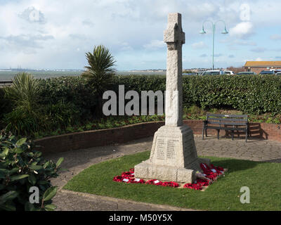 Mémorial de la guerre civile dans la région de Marine Parade est, Lee-sur-le-Solent, Hampshire, Angleterre , Royaume-Uni Banque D'Images