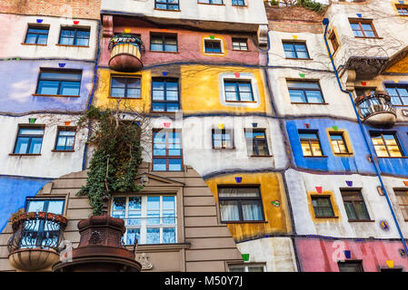 Maison Hundertwasser à Vienne Autriche Banque D'Images