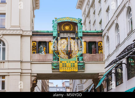 Ankeruhr Réveil dans Hoher Markt - Vienne Autriche Banque D'Images