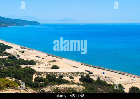 Belle vue sur Paradise Beach à Kos, Grèce Banque D'Images