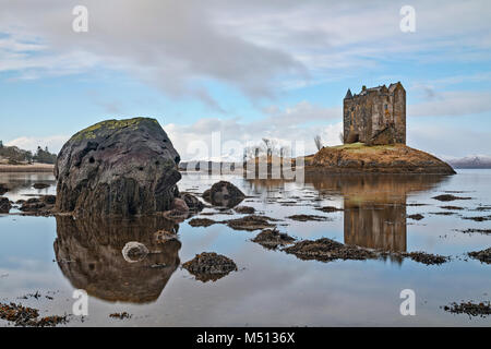 Château de Stalker, Highlands, Ecosse, Royaume-Uni Banque D'Images