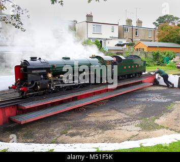 Couronne à Hythe station sur le Romney, Hythe et Dymchurch Railway Banque D'Images