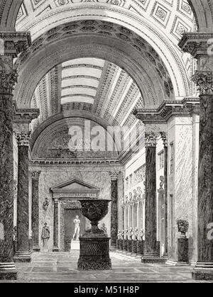 Braccio Nuovo, Museo Chiaramonti, Musées du Vatican, Vatican, Rome, Italie, 19e siècle Banque D'Images