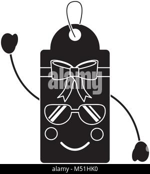 Cadeau ou étiquette de prix professionnels lunettes image icône emoji Illustration de Vecteur