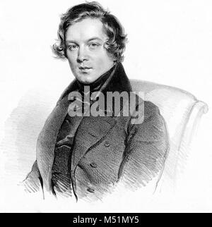 Robert Schumann (1810 - 1856) compositeur allemand Banque D'Images