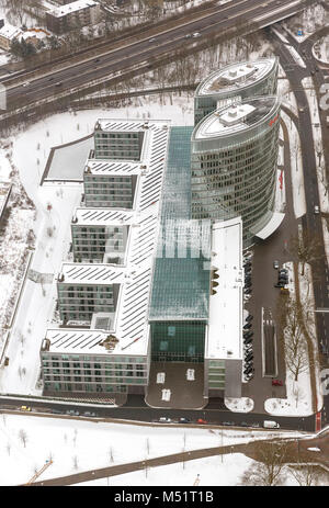 Vue aérienne, Quartier général de gaz EON Essen, Essen, Ruhr, Rhénanie du Nord-Westphalie, Allemagne, Europe, Essen, Ruhr, Rhénanie du Nord-Westphalie, Allemagne, Banque D'Images