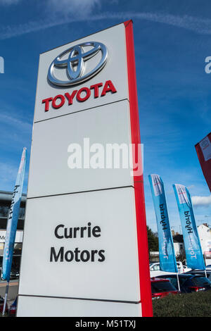 Currie Motors Toyota showroom sur la Great West Road, Brentford, Middlesex, Royaume-Uni Banque D'Images