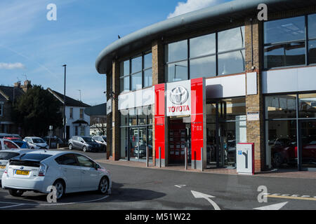 Currie Motors Toyota showroom sur la Great West Road, Brentford, Middlesex, Royaume-Uni Banque D'Images