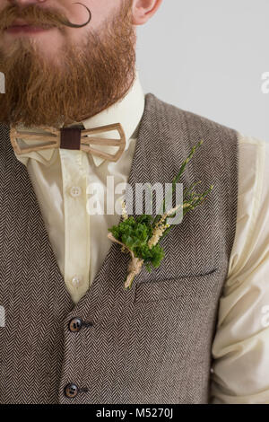 Closeup portrait of modern groom Banque D'Images