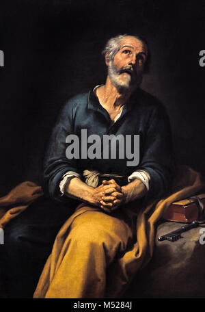 Saint Pierre en larmes 1650 Bartolomé Esteban Murillo, Sevilla, 1617-1682,17ème siècle,, Espagne, Espagnol, Banque D'Images