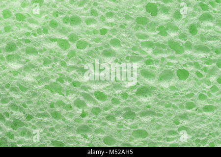 La texture d'une éponge de couleur verte, Eponge mousse de cellulose Banque D'Images