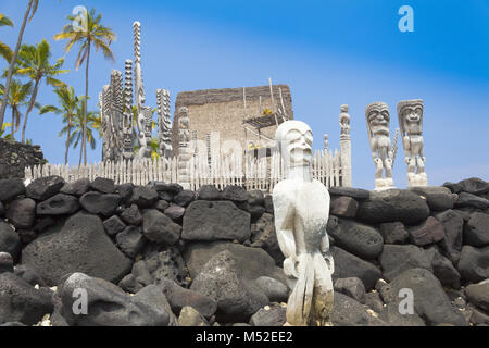 Pu uhonua ohonaunau National Historical Park Big island hawaii Banque D'Images