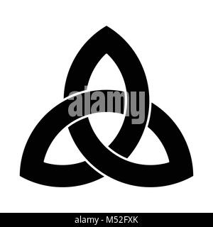 Triquetra noire ornement sans anneau Illustration de Vecteur