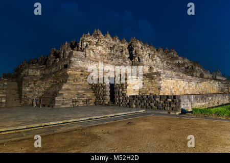 Borobudur Buddist Temple - île de Java Indonésie Banque D'Images