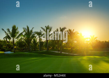 Golf dans la campagne. Banque D'Images