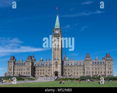 Bâtiment du Parlement, la colline du Parlement, Ottawa, Ontario, Canada. Banque D'Images