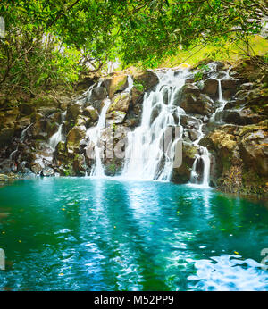 Cascade cascade de Vacoas. L'île Maurice. Banque D'Images