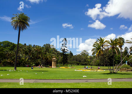 Royal Botanic garden avec palmiers Banque D'Images