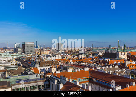 Vue depuis la cathédrale Saint Stephan à Vienne Autriche Banque D'Images