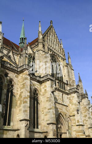 La cathédrale Saint-Pierre de Ratisbonne à Regenburg Banque D'Images