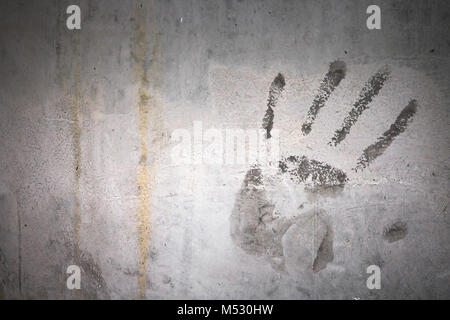 Grunge hand print Banque D'Images