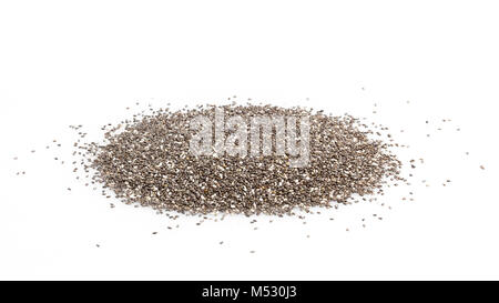 Chia seeds isolated on white Banque D'Images