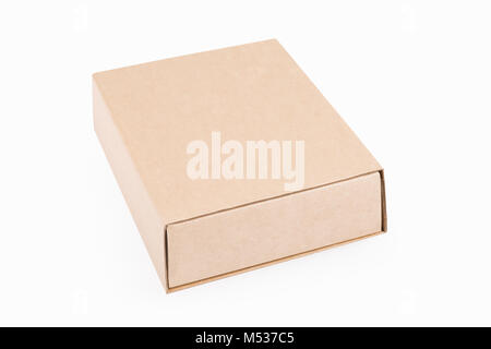 Brown paper box isolated Banque D'Images