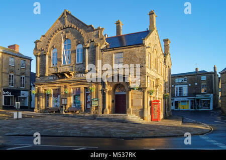 UK,Somerset,Montséret,Hôtel de Ville et Place du Marché Banque D'Images