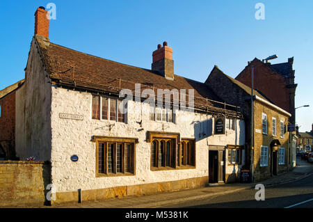 UK,Somerset,Montséret,White Hart Inn & Musée de la ville Banque D'Images