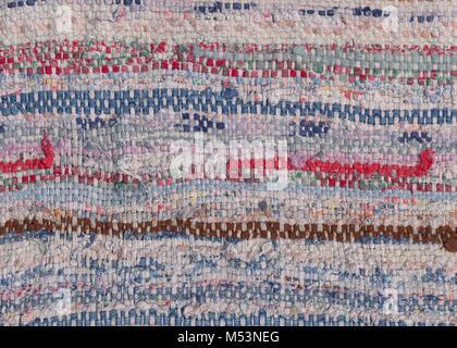 Ancien tapis de chiffon tissé utilisé Banque D'Images