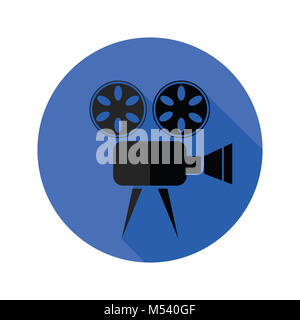 Projecteur de film icône plate Banque D'Images