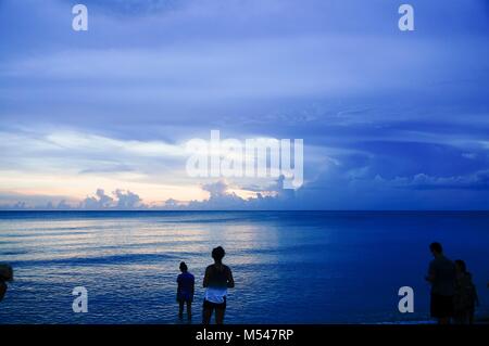 Sanibel Island, Floride - coucher de soleil sur la plage Banque D'Images