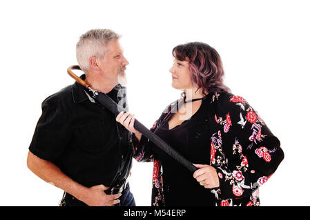 L'âge moyen couple fighting Banque D'Images